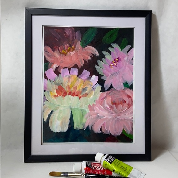 Acrylic Impressionist Painting of Flowers - Picture 4 of 4